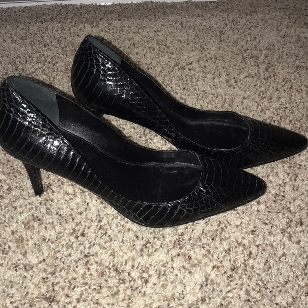 Ralph Lauren snake skin heels